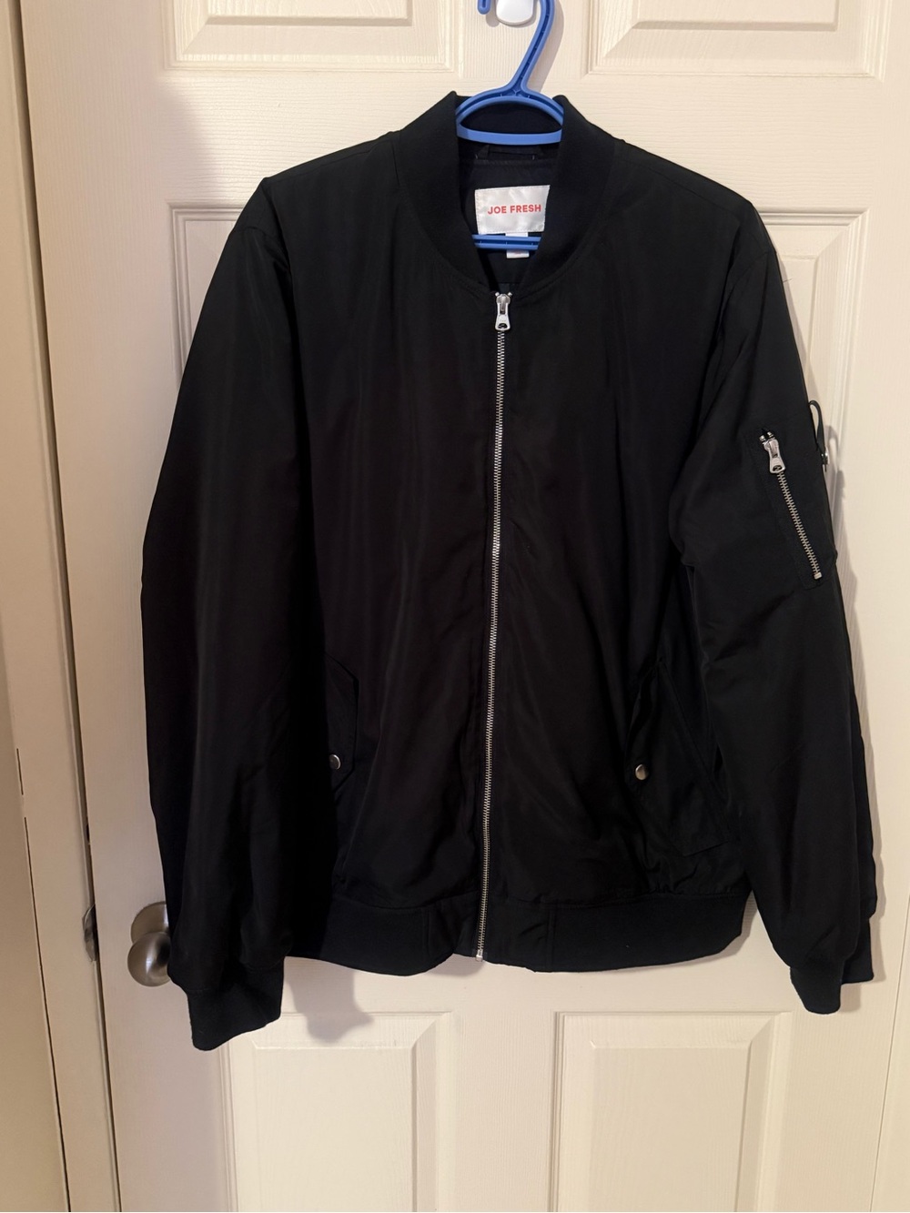 Joe Fresh Black Men’s Bomber Jacket with Zip Pocket